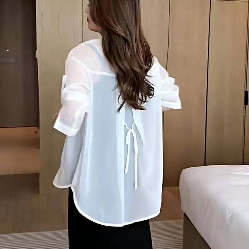 夏季小众设计感大码防晒衬衫女夏衬衫