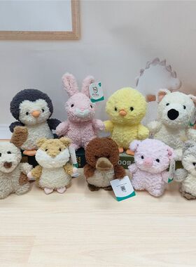 原点绒创妮妮系列毛绒玩具小鸡粉兔陪伴公仔西高地布娃娃儿童玩具