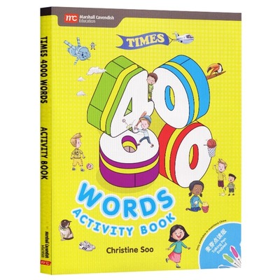 小达人点读版 times 4000 words activity book 4000词配套练习册 可搭少儿英语图解词典4册英语核心词4000常见词日常情景对话