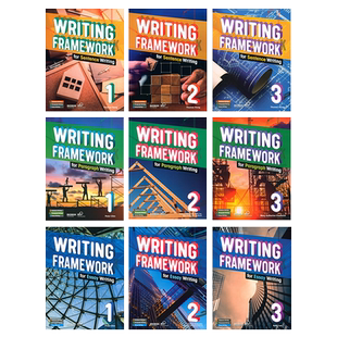 原版进口中小学英语写作专项训练指导技能书 writing framework for Sentence Paragraph Essay writing 句子段落短文写作框架教材