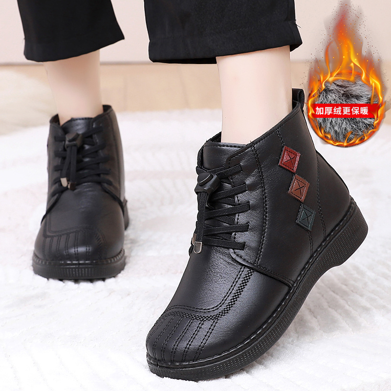 冬季老北京保暖防滑防水女棉鞋