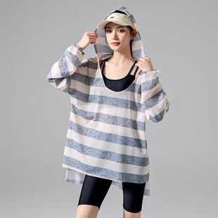 分體運動泳衣女微胖女孩遮肉高級感海邊度假泡溫泉三件套罩衫 泳裝