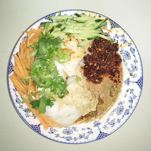 徐丽凉皮干拌凉皮宁夏美食小吃石嘴山钢厂凉皮3份真空顺丰包邮