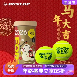 Dunlop邓禄普生肖网球蛇年比赛纪念礼品球2粒装巳蛇登路普珍藏版