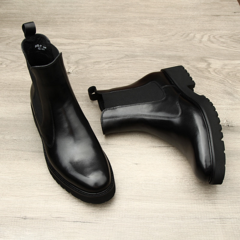 切尔西靴新款真皮高帮马丁靴男士英伦风圆头短靴男手工皮靴子男潮,流行男鞋,切尔西靴,淘宝优惠券,粉丝福利购,淘宝优惠卷
