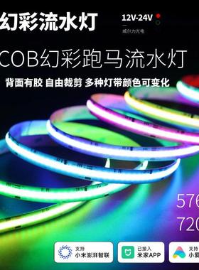 12v24v低压COB幻彩灯带WS2811已接入米家APP智能流水跑马全彩灯条
