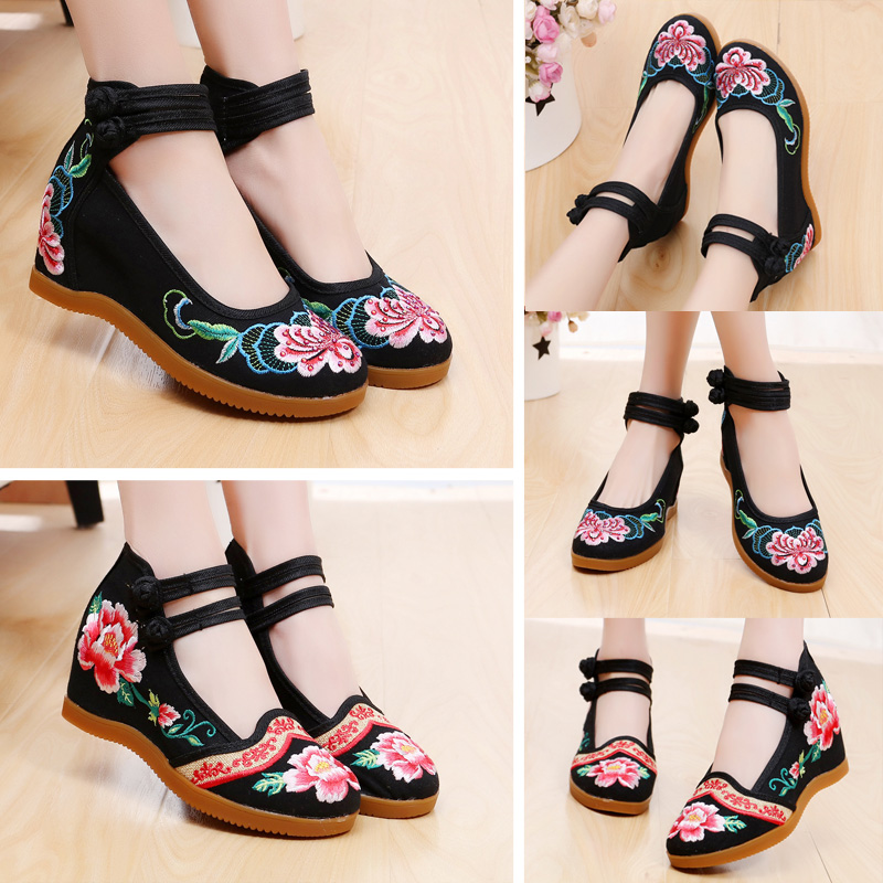 畲族苗族羌族布鞋绣花鞋演出鞋