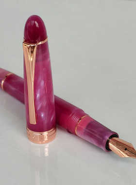 凯格露356钢笔大明尖鱼雷造型螺旋帽EF  M可爱女练字办公书写紫色