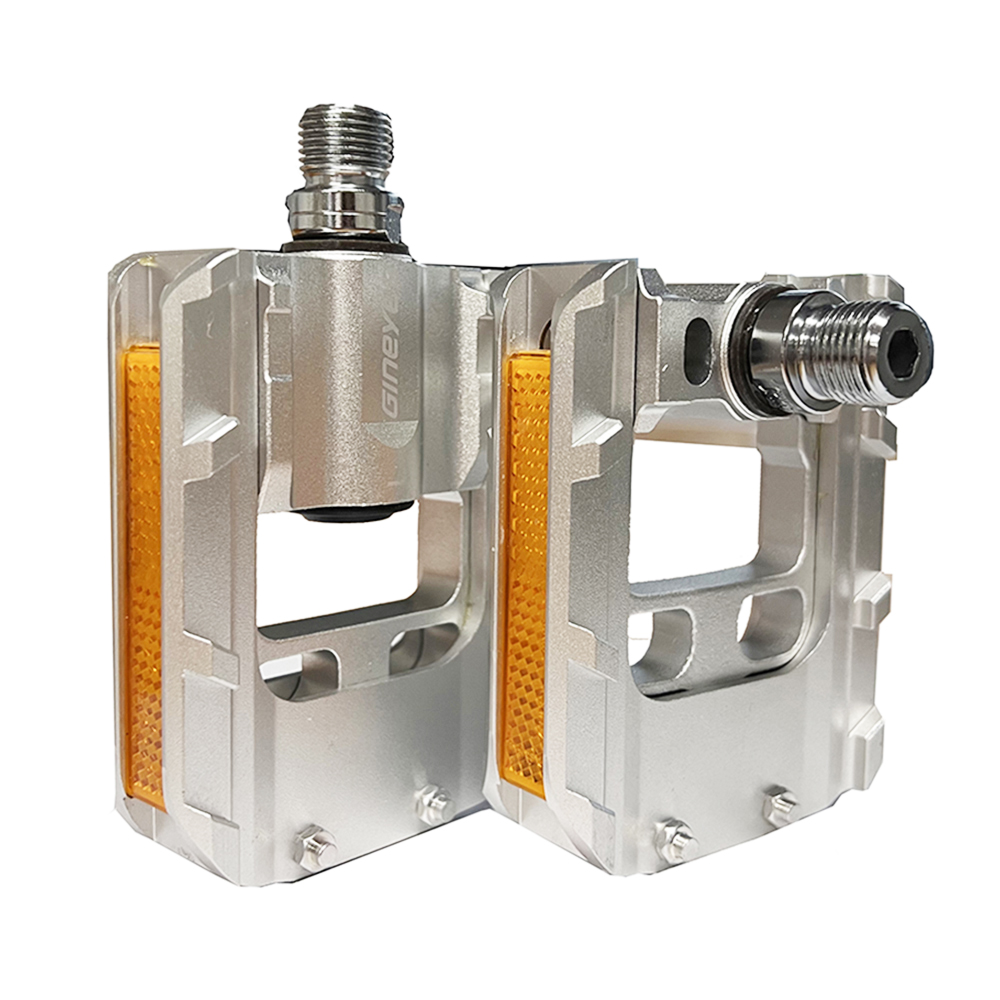 全铝合金银色折叠脚踏 培林脚踏 折叠自行车电动车通用轴承脚踏