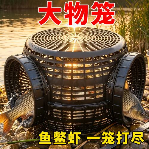 鱼笼捕捉鱼神器抓鱼花篮鱼笼户外渔网只进不出甲鱼笼网拆卸黑鱼笼
