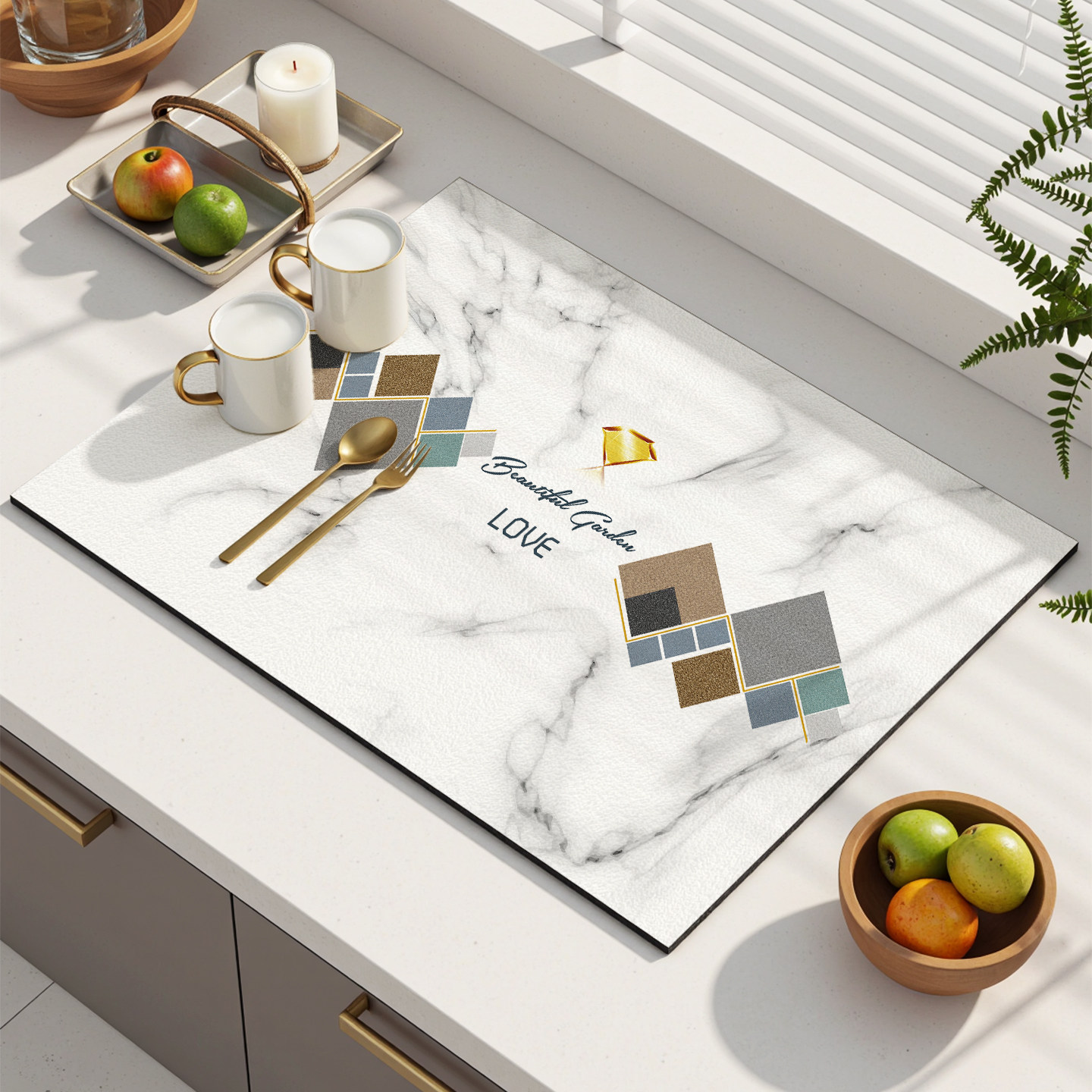 轻奢卫生间吸水防滑垫厨房台面洗碗池水槽硅藻泥沥水垫隔热保护垫,居家布艺,厨房地垫,淘宝优惠券,粉丝福利购,淘宝优惠卷