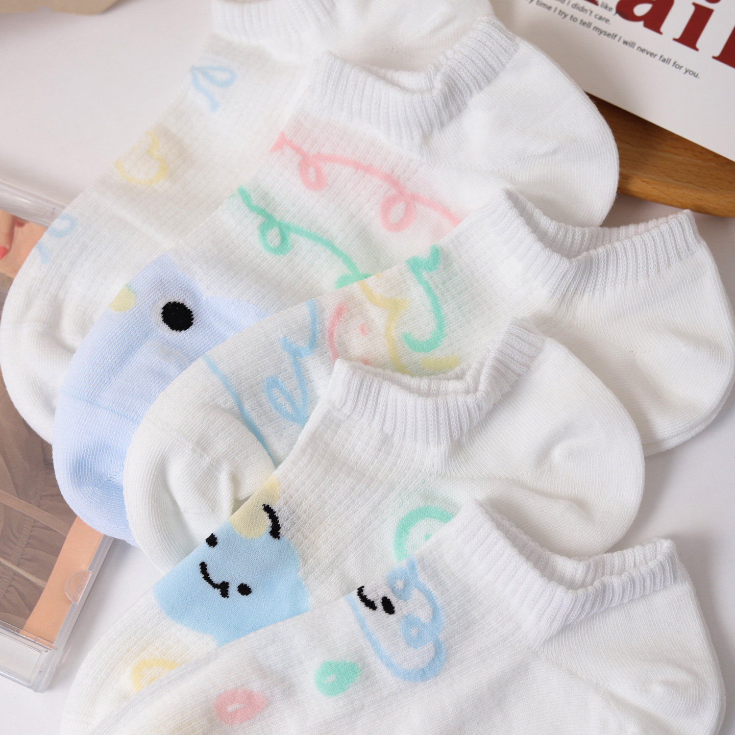 会起球的袜子 春夏薄款网眼女士短袜透气卡通可爱船袜棉袜,女士内衣/男士内衣/家居服,短袜,淘宝优惠券,粉丝福利购,淘宝优惠卷