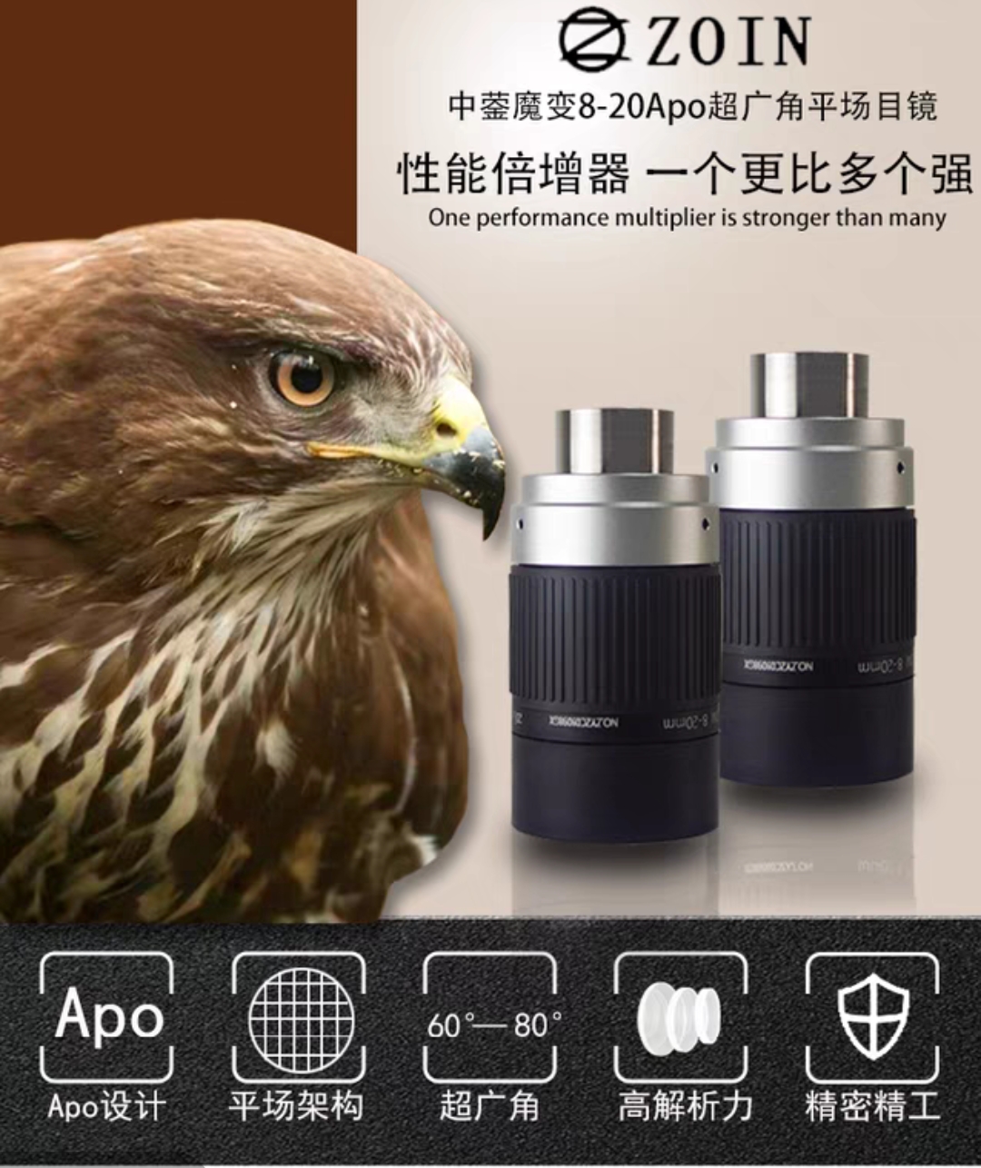 ZOIN魔变目镜8-20mm变倍目镜