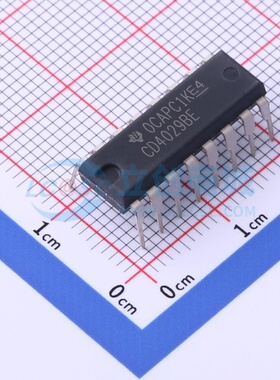 计数器/分频器 CD4029BE PDIP-16 TI/德州 电子元件配单原装正品