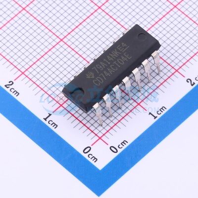 反相器 CD74ACT04E PDIP-14 TI/德州 电子元器件配单原装正品