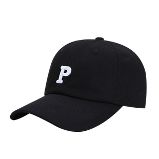 王一博同款帽子男鸭舌帽韩版秋天百搭秋季女户外黑色P字母防晒帽