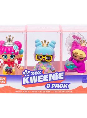XOX KWEENIE神秘幽灵之夜公仔手办三只装收藏摆件女孩收藏玩具