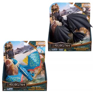 正版驯龙高手大电影战斗系列没牙仔夜煞纳德龙摆件手办恐龙玩具