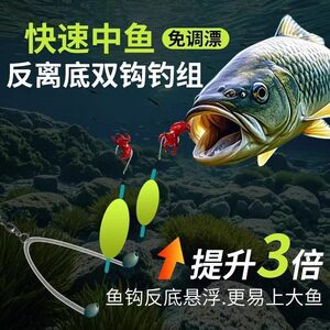 线双钩跑铅抗走水双钩成品户外钓鱼伊势尼金海夕防挂底钩