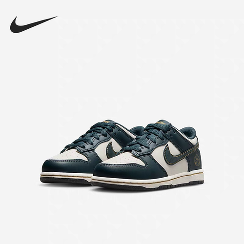 正品 耐克NIKE DUNK LOW儿童男童运动复古低帮休闲板鞋FB9108-301