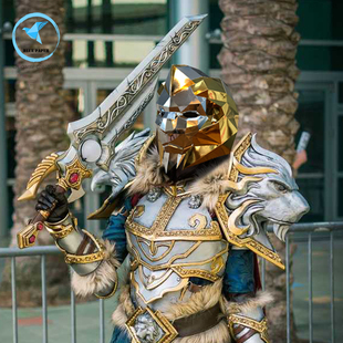 魔兽世界周边联盟安度因狮子头套创意舞会派对聚会道具头套男cos