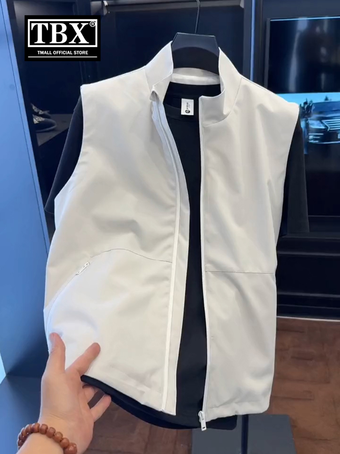 高端软壳立领马甲男士2025新款春秋季薄款休闲无袖冲锋衣外套男款,男装,常规马甲,淘宝优惠券,粉丝福利购,淘宝优惠卷