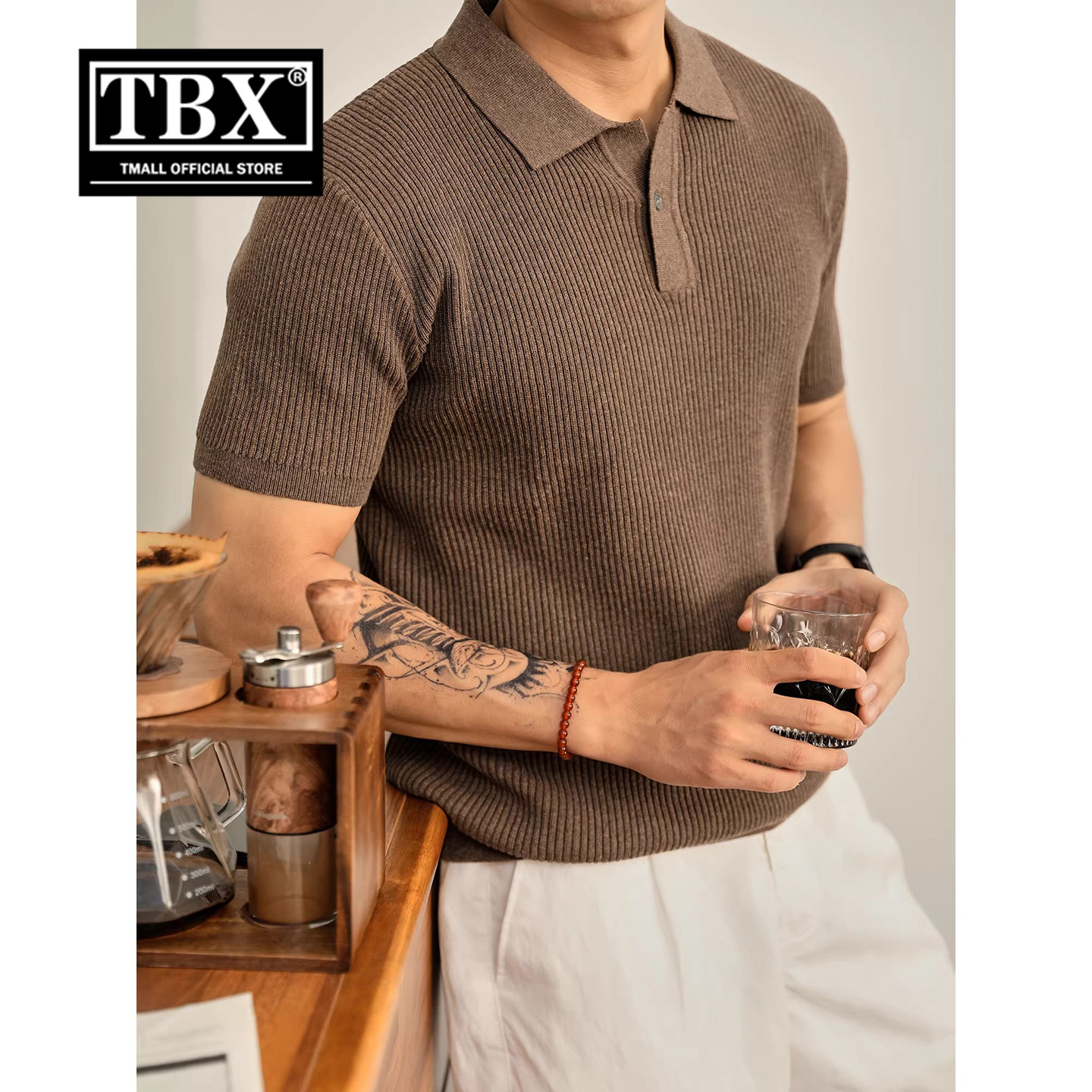 高端老钱风针织POLO衫男士短袖T恤2026新款春夏季肌理感翻领男款