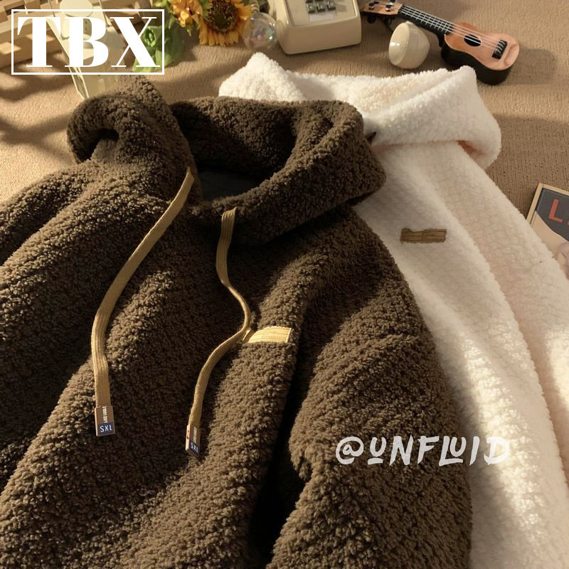 高端摇粒绒连帽卫衣男士2025新款秋冬季加绒加厚保暖外套男款冬装