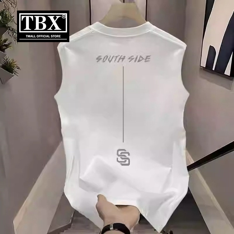 高端纯棉背心男士夏季无袖t恤2025新款运动健身白色坎肩男款汗衫