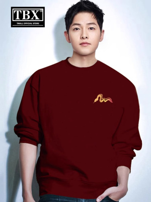 蛇年本命年红色圆领卫衣男士2025新款秋冬季加绒加厚情侣衣服男款