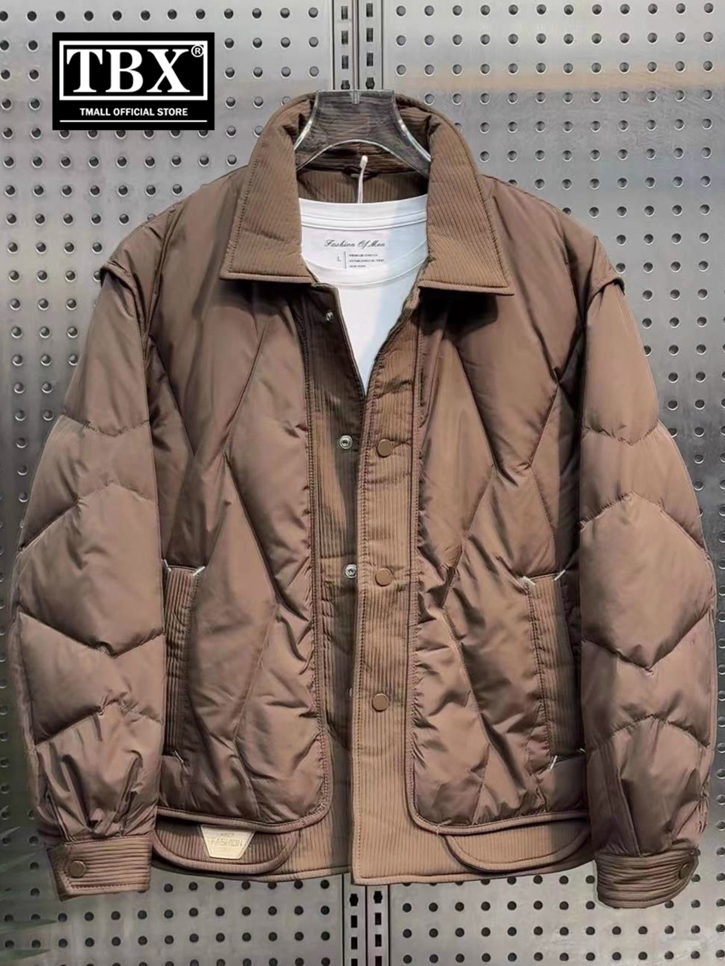 高端白鸭绒轻薄羽绒服男士2025新款冬季加厚保暖翻领夹克外套男款