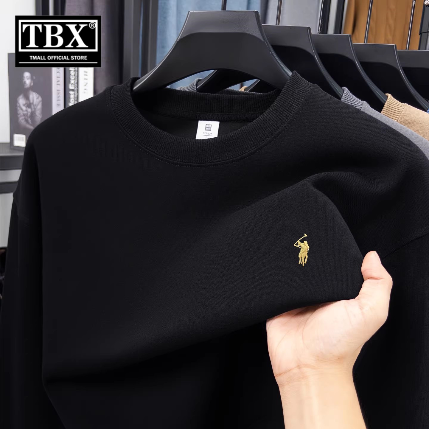 高端保罗卫衣男士2025新款秋冬装加绒加厚圆领打底衫男款长袖T恤