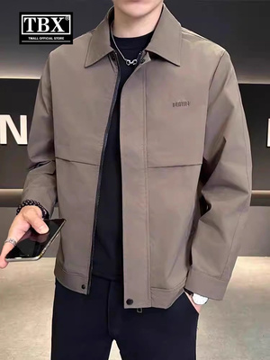 高端男士外套2025新款春秋季高级感商务休闲行政夹克男款冬装棉服
