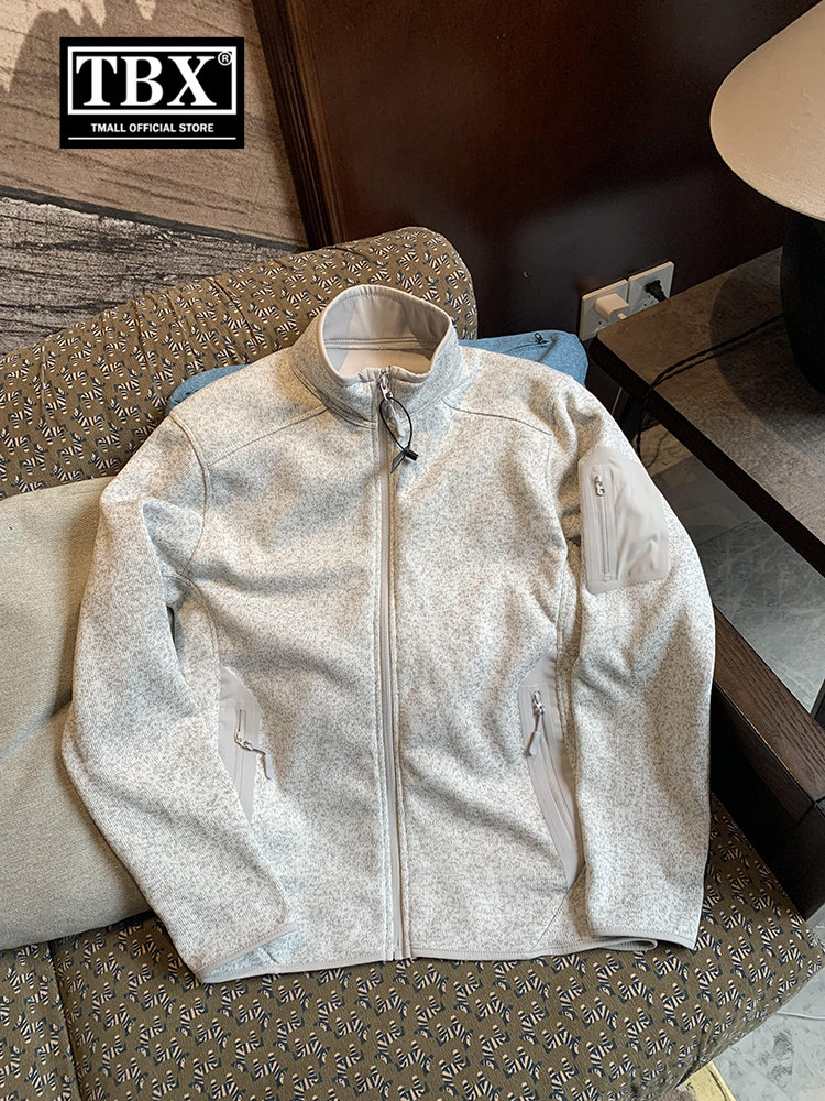 高端抓绒开衫卫衣男士外套2025新款秋冬季运动冲锋衣内搭夹克男款