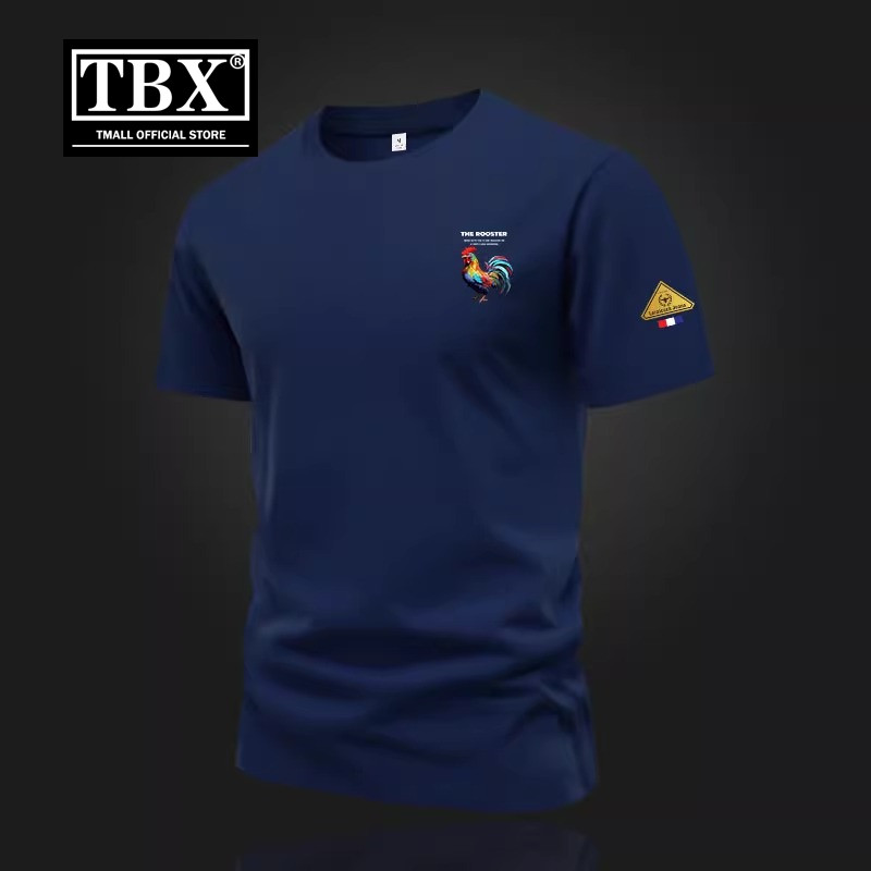 高端男士短袖T恤2026新款夏季休闲潮流印花圆领纯棉半袖体恤男款