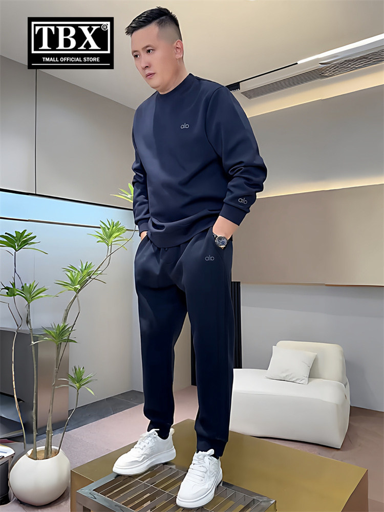 高端欧货休闲运动套装男士2025新款春秋季跑步卫衣卫裤两件套男款