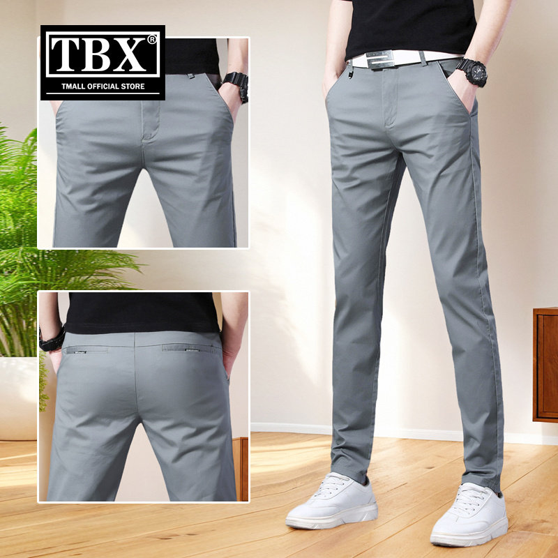 高端男士休闲 裤夏季薄款2025新款修身抗皱免熨烫商务西裤子男款