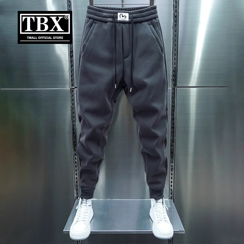 高端卫裤男士2026新款春秋冬季加绒男裤束脚运动哈伦休闲裤子男款