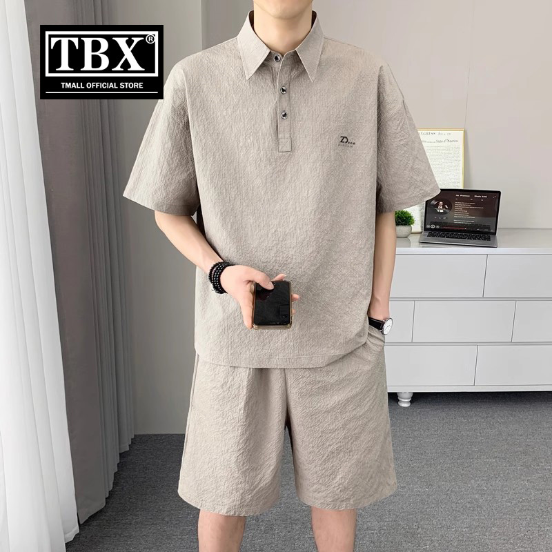 冰丝polo衫男士休闲套装2026新款短袖T恤夏季薄款速干衣男款短裤图片