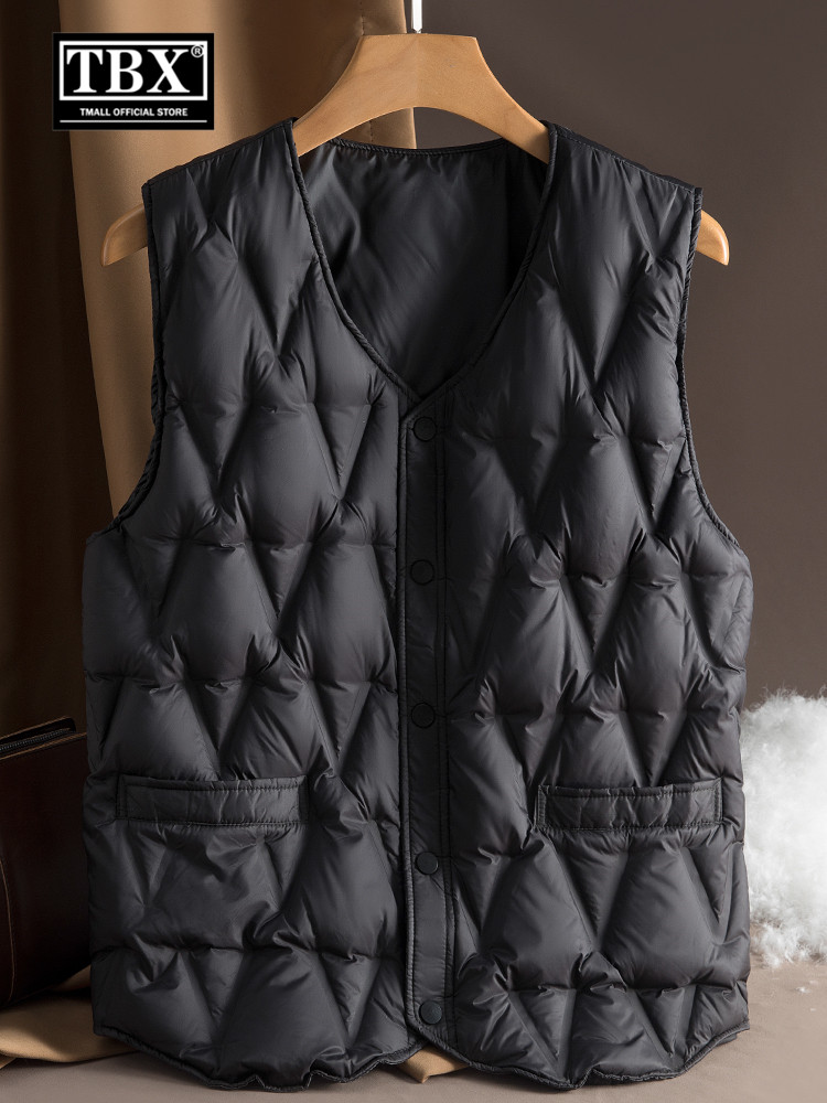 高端轻薄羽绒马甲男士2025新款秋冬季保暖羽绒服马夹背心外套男款,男装,羽绒马甲,淘宝优惠券,粉丝福利购,淘宝优惠卷