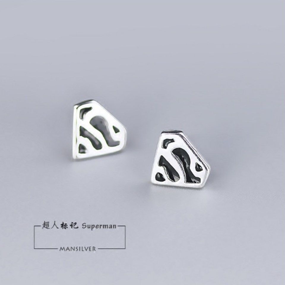 个性潮人时尚超人耳钉男士纯银superman造型女情侣s925银耳饰在类目 饰品/流行首饰/时尚饰品新, 耳饰, 耳钉中 - 来自Buy2taobao.com提供专业的淘宝代购服务