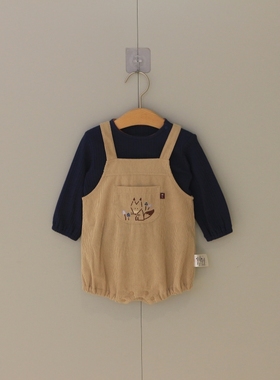 2025秋季moimoln小云朵童装女宝宝卫衣T恤背带裤短裤儿童套装B06P