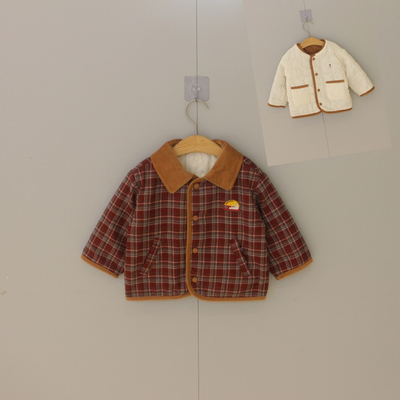 2025冬季韩国童装moimoln小云朵男宝双面衣外套儿童加厚棉服B05P