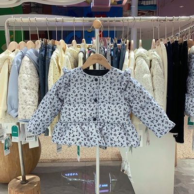 2025冬季imau奕玛女小童装儿童外套森系碎花轻薄羽绒服58SF103022