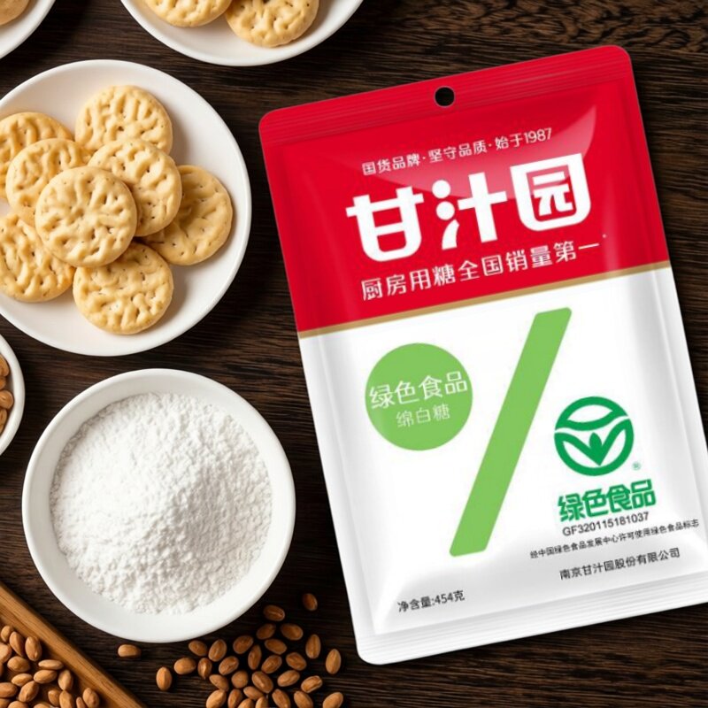 甘汁园绵白糖袋装454g 绿色食品糖果糕点甜品制作材料临期商品