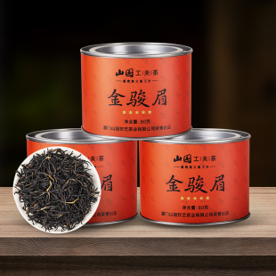 山国工夫茶武夷山茶叶金骏眉红茶小罐茶80g自己喝口粮茶