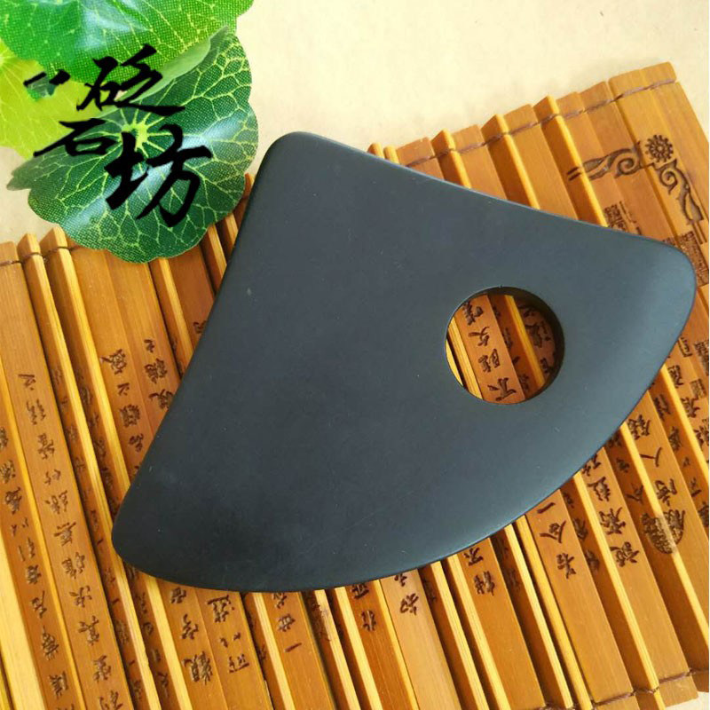 砭石刮痧板面部颈部背部全身通用按摩片非牛角玉石水晶家用刮脸板