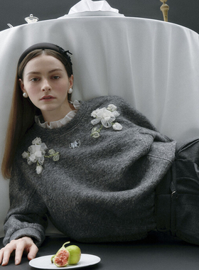 美荀家 韩国百货 O2nd/奥蔻 25年秋针织衫女 O22FATTOA05W 1015