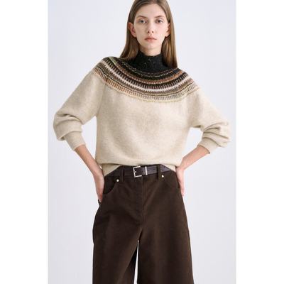 不退换 美荀家 韩国代购 TIME 25年冬针织衫 TM2FA-KTO470W 1106