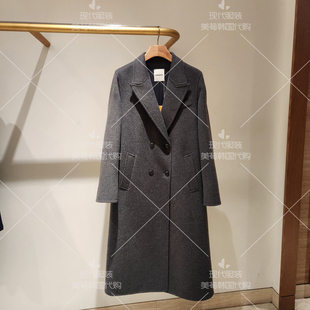S韩限不退换 美荀家韩国百货 SANDRO 25年秋毛呢大衣 SF25W2FRUH3
